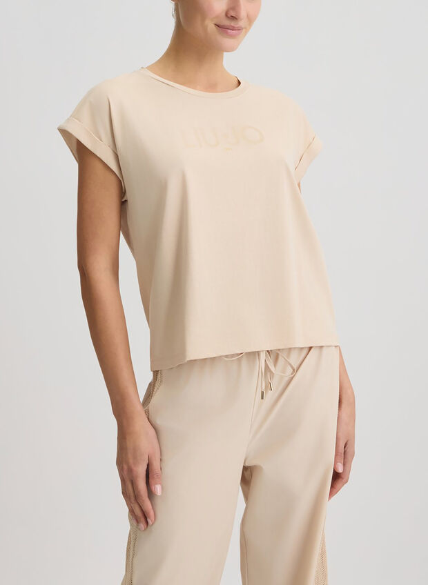 T-SHIRT LOGO, M9181 NATURAL, large