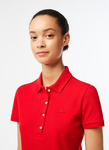 POLO TAGLIO SLIM IN PETIT PIQUE, F8M CORALLO, small