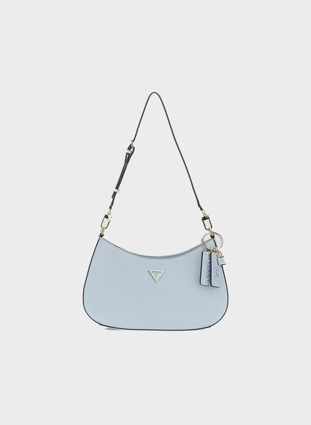 BORSA A SPALLA NOELLE SAFFIANO, CELESTE, large