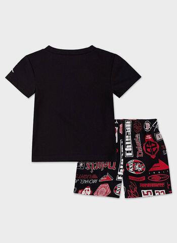 COMPLETO T-SHIRT + SHORT JORDAN AOP BIMBO, 023 BLK, small