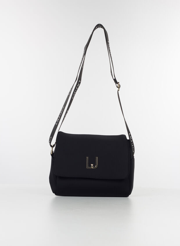 BORSA TRACOLLA PATTINA NEOPRENE, 22222 BLK, large