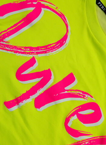 T-SHIRT LOGO FLUO RAGAZZA, 023LIME, small