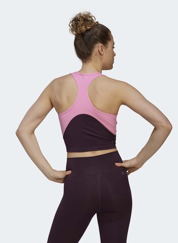 TOP AEROREADY TRAIN HIIT CROP TANK, PINK, small