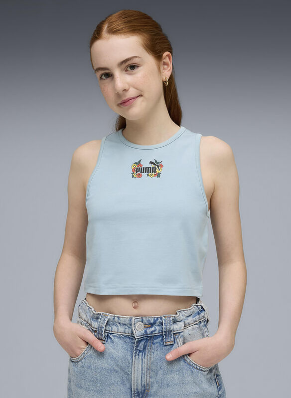 CANOTTA MID 90 CROP RAGAZZA, 47 SEAFOAM, medium