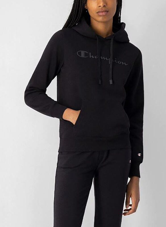 FELPA CON CAPPUCCIO CHIUSO CLASSIC BIG LOGO, KK002 BLK, medium