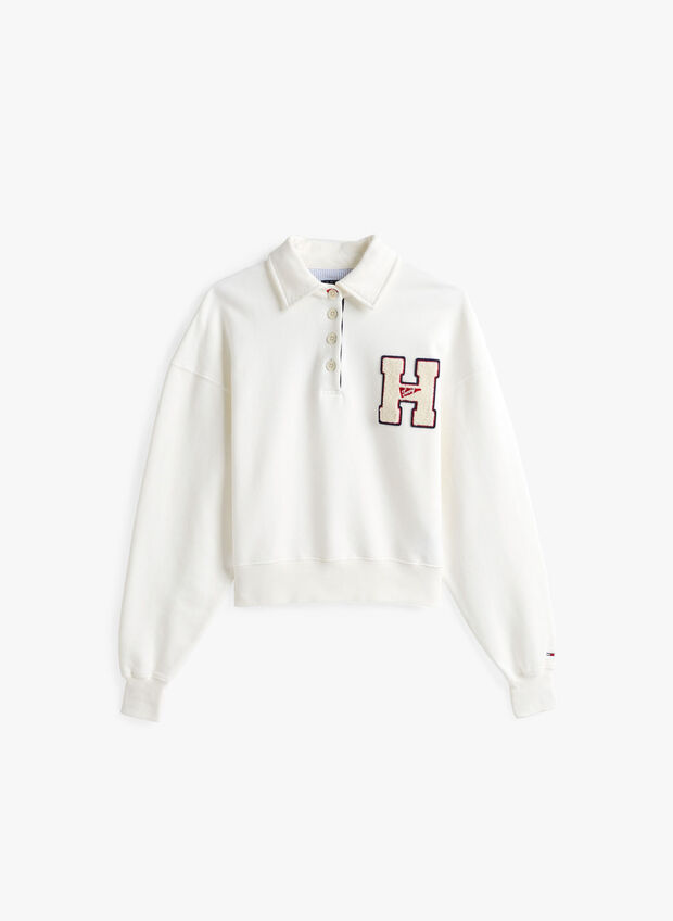 FELPA IN POLO CON BOTTONI, YAC WHT, large