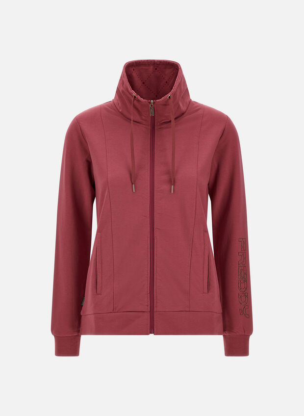 FELPA FULL ZIP BASIC, F93 FUXIA, large