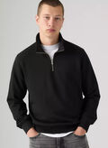 FELPA 1/2 ZIP LOGO TONAL, 0016 BLK, thumb
