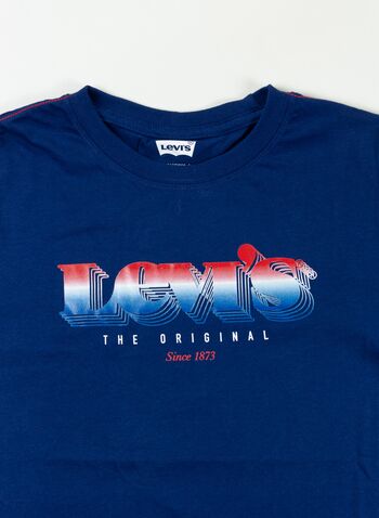 T-SHIRT LOGO GRAPHIC RAGAZZO, U29BLUE, small