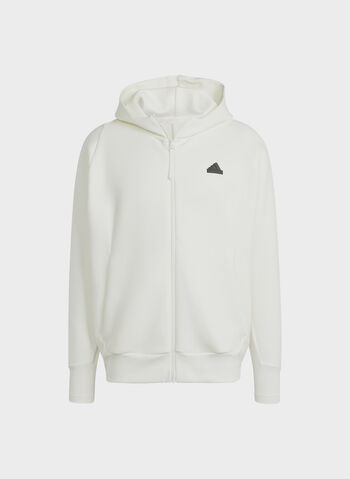 FELPA FULL ZIP ZNE, OFF WHT, small