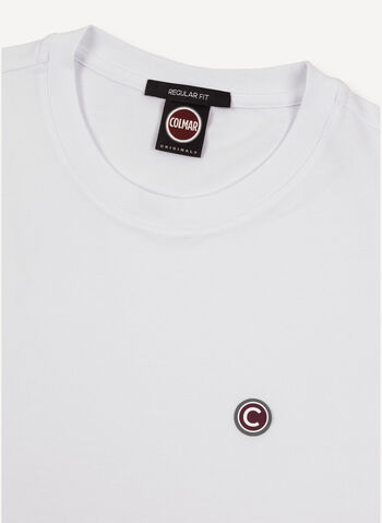 T-SHIRT IN PIQU&Eacute; DI COTONE, 01 WHT, small