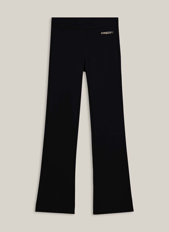 LEGGINGS FLARE IN FELPA ELASTICIZZATA, N BLK, small