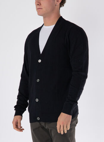 CARDIGAN EMIL CON BOTTONI, BLACK, small