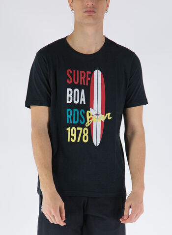 T-SHIRT STAMPA SURF, 050BLK, small