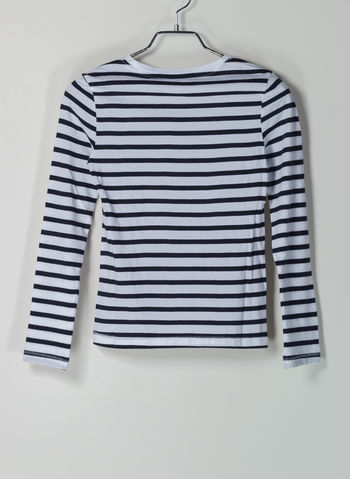 T-SHIRT NOOS RIGATA RAGAZZA, NIGHTSKY, small