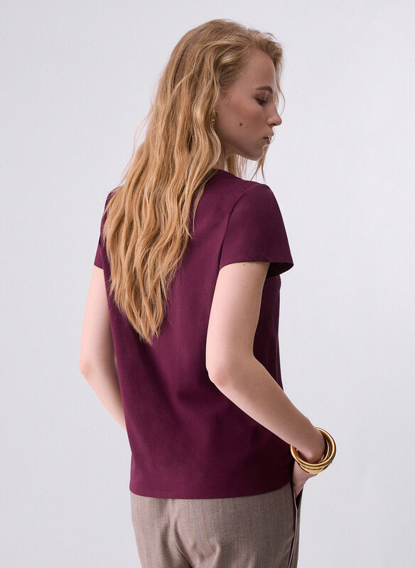 T-SHIRT LOGO, L9624 BORDEAUX, medium