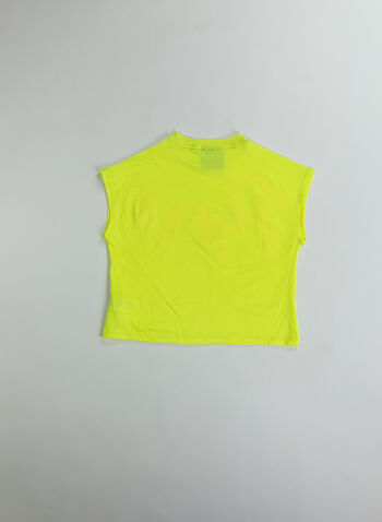 T-SHIRT LOGO FLUO RAGAZZA, 023LIME, small