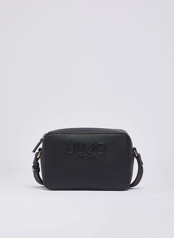 BORSA A TRACOLLA CON LOGO, 22222 BLK, medium