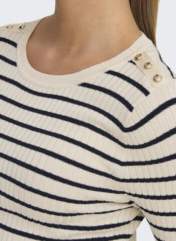 MAGLIONE MILA STRIPE, BIRCH, small