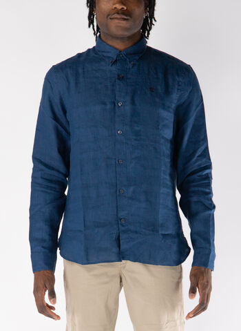 CAMICIA IN LINO, DARK DENIM, small