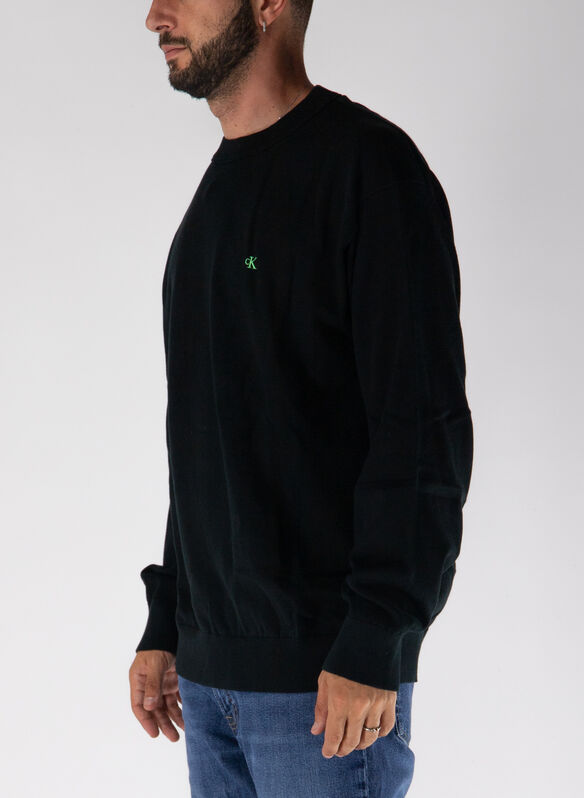 MAGLIONE MICRO LOGO, BLK, medium