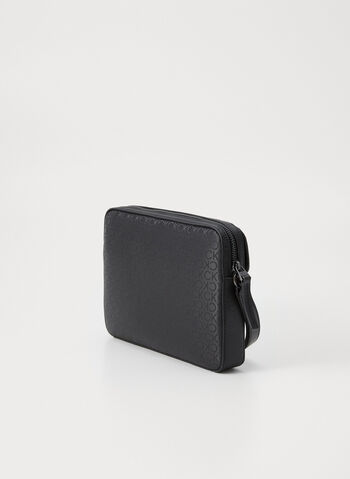POCHETTE ZIP AROUND CON LOGO UNISEX, 0GK BLK, small