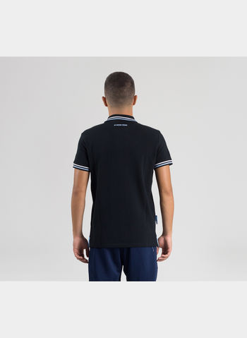 POLO MC SS LAZIO LOGO , BLKCEL, small