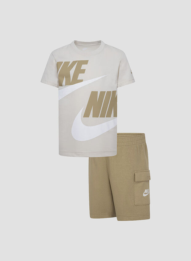 COMPLETINO T-SHIRT + SHORT CARGO NSW BAMBINO, X3E BEI, large