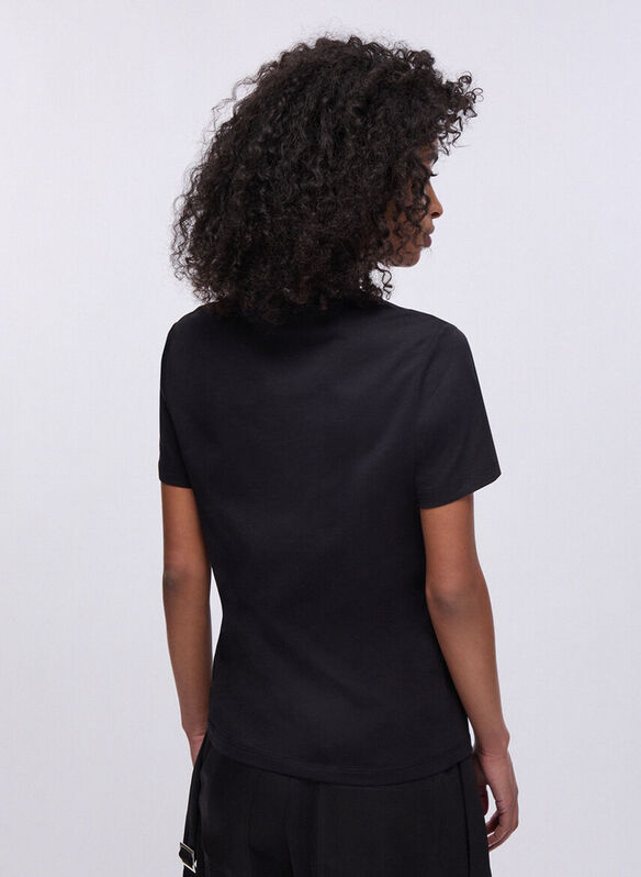 T-SHIRT CON APPLICAZIONI, P9354 BLK, medium