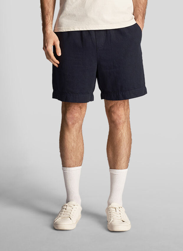 SHORTS IN LINO, Z271 DARK NVY, large