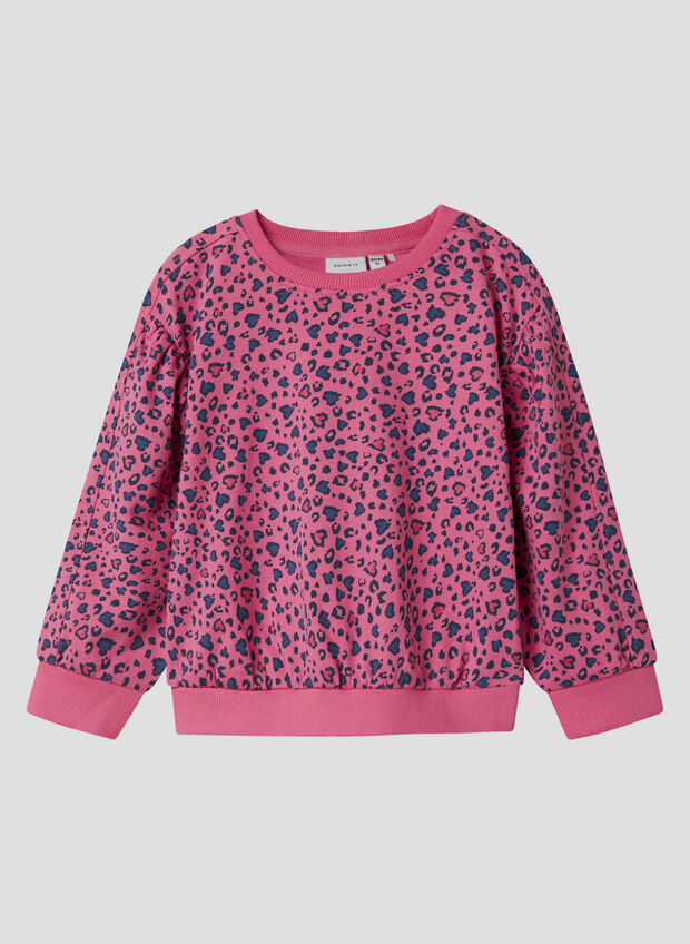 FELPA GIROCOLLO NULA PRINT BAMBINA, PINK POWER, large