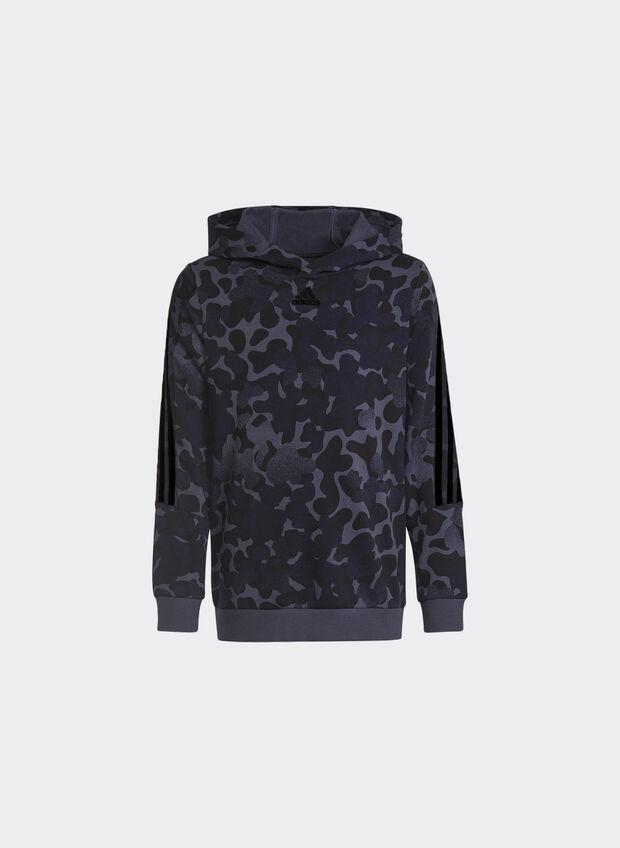 FELPA CON CAPPUCCIO FUTURE ICONS 3-STRIPES GRAPHIC, NVYBLK, large