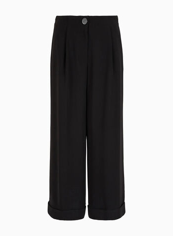 PANTALONE PENCE CON RISVOLTO, 1200 BLK, small