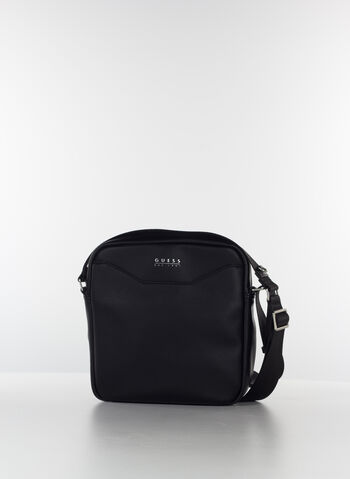 BORSA TRACOLLA CON LOGO, BLA BLK, small