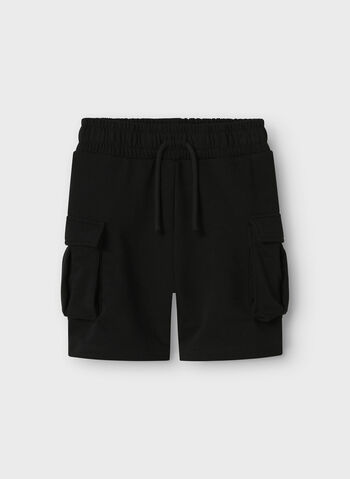 BERMUDA CARGO TERRY OLLIE RAGAZZO, BLACK, small