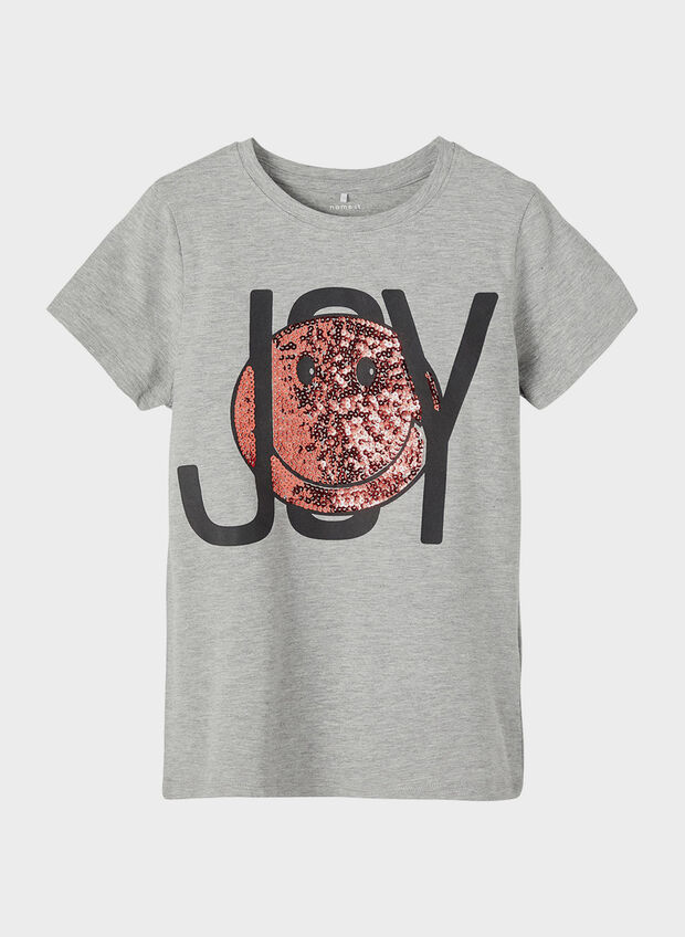 T-SHIRT HAPPY RAGAZZA, GREY, large