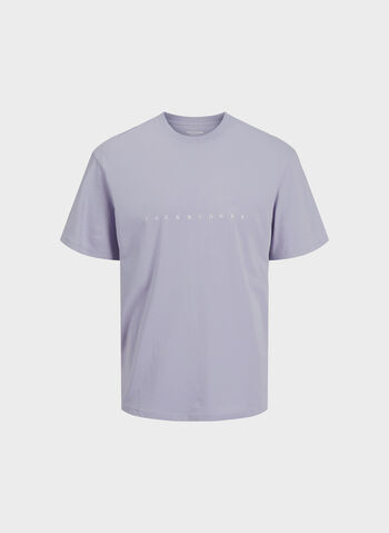 T-SHIRT SHORTSLEEVE LETTERING LOGO, LANGUID LAVENDER, small