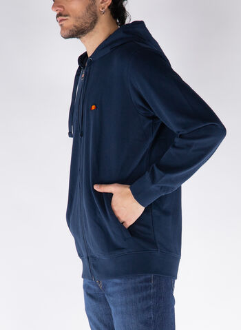 FELPA FULL ZIP CON LOGO, 858 NVY, small