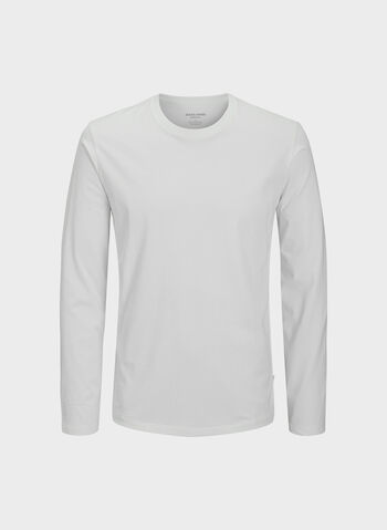T-SHIRT MANICA LUNGA SEMPLICE, WHITE WHITE, small