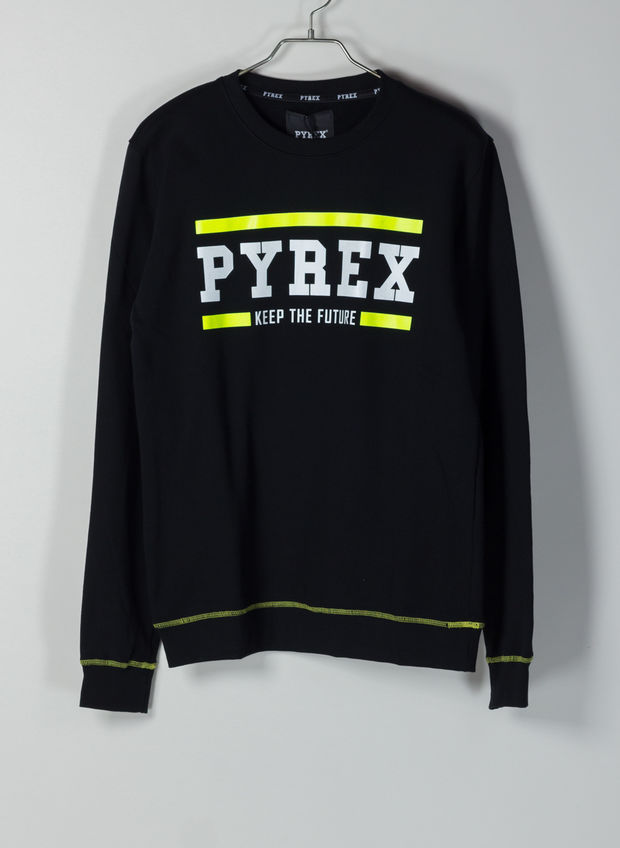 PYREX FELPA GIROCOLLO Yellow, Black, Fluo | Sport85