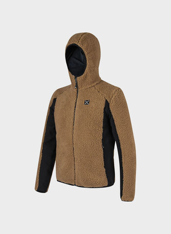 GIUBBOTTO SHERPA OUTDOOR, 140 BROWNBLK, small