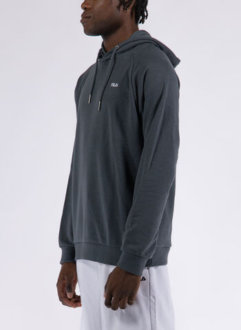 FELPA CON CAPPUCCIO MICRO LOGO RICAMO, , small