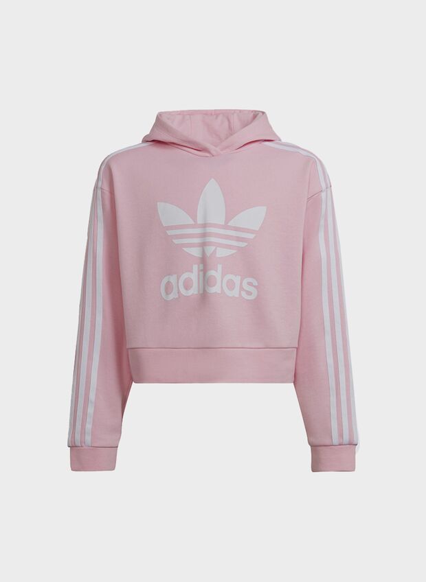 ADIDAS FELPA ORIGINALS CROP CON CAPPUCCIO RAGAZZA White, Pink | Sport85
