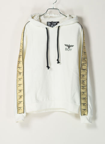 FELPA GIRO CAPP BANDA GLITTER, PANNA, small