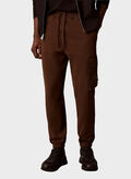 PANTALONE FELPA CARGO BADGE, WFM BROWN, thumb
