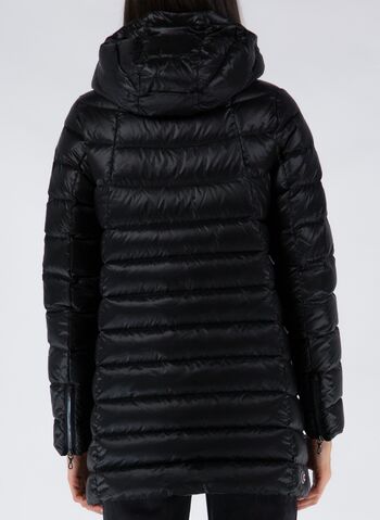 PIUMINO A TRAPEZIO CON CAPPUCCIO, 99BLK, small