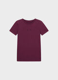 T-SHIRT LOGO AX STRASS, UA343 BORDO, thumb