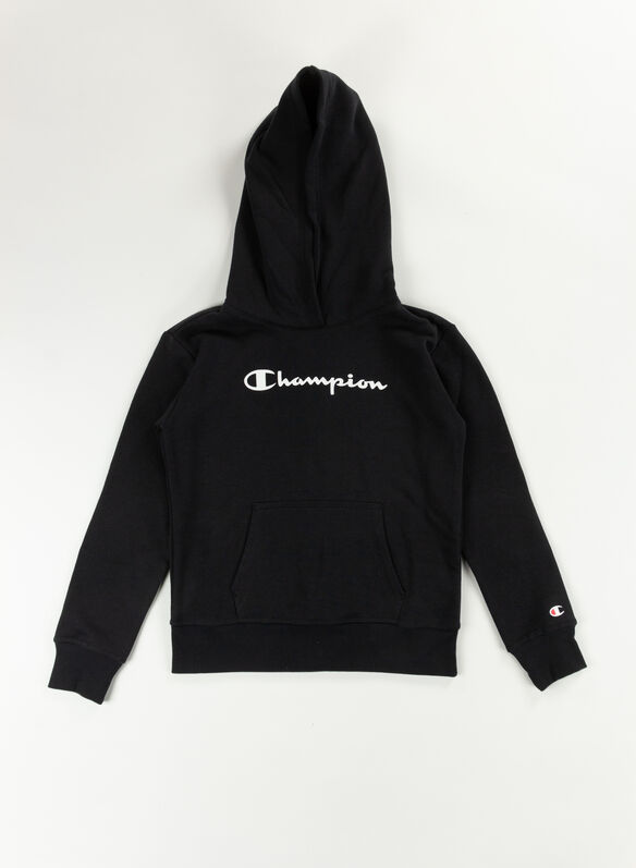 FELPA CON CAPPUCCIO BIG LOGO RAGAZZA, KK001 BLK, medium