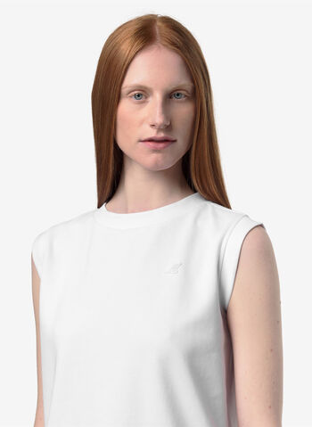 T-SHIRT LONJELLE INTERLOCK, 001 WHT, small