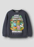 FELPA SOREN STAMPA MINECRAFT BAMBINO, OMBRE BLUE, thumb